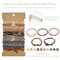 Wrapables Boho Hair Tie Bracelets for Women, No Damage Elastic Hair Bands, Hair Accessories for Thick and Thin Ponytails (20pcs), Orange Pink